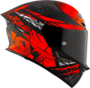 KYT TT Revo Combustion Matt Black Red Helmet