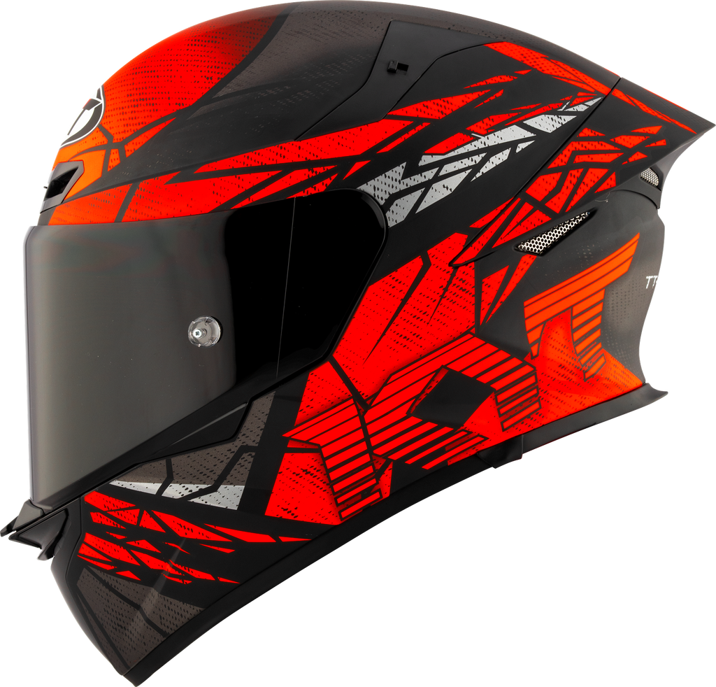 KYT TT Revo Combustion Matt Black Red Helmet