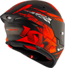 KYT TT Revo Combustion Matt Black Red Helmet