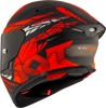 KYT TT Revo Combustion Matt Black Red Helmet