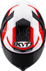 KYT TT Revo Speeding Gloss White Red Helmet