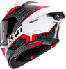 KYT TT Revo Speeding Gloss White Red Helmet