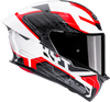 KYT TT Revo Speeding Gloss White Red Helmet
