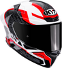 KYT TT Revo Speeding Gloss White Red Helmet
