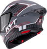 KYT TT Revo Speeding Matt GRL Grey Red Helmet