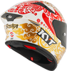 KYT TT Revo Enea Bastianini Indonesia Replica 2023 Gloss Pearl White Helmet - Moto Central
