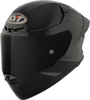KYT TT Revo Plain Gloss Black Helmet