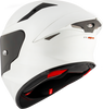 KYT TT Revo Plain Crystal White Matt Helmet