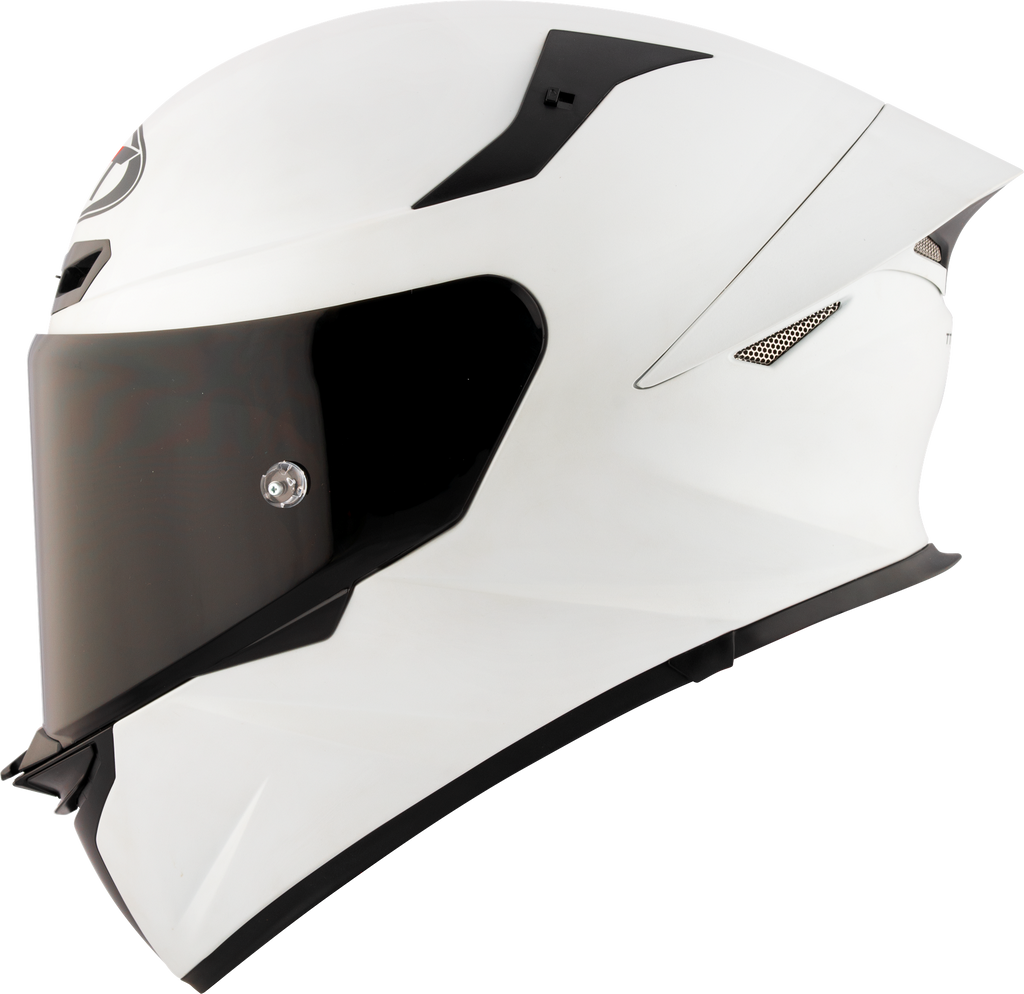 KYT TT Revo Plain Crystal White Matt Helmet