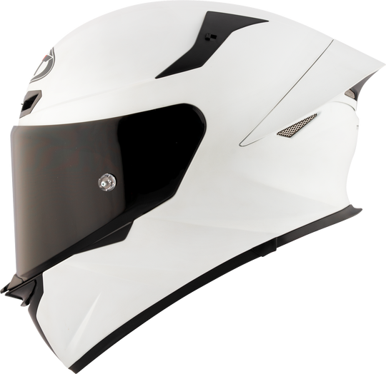 KYT TT Revo Plain Crystal White Matt Helmet