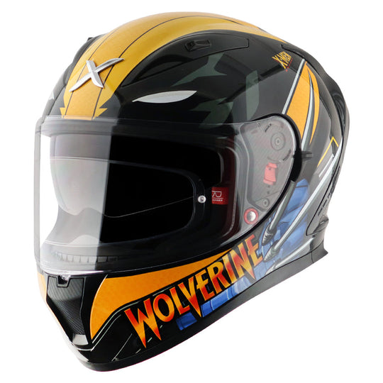 AXOR Street Marvel Wolverine Gloss Black Yellow Helmet