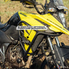 ZANA Upper and Lower Crash Guard with Slider Combo for Suzuki VStrom SX250 (Black) (ZI-8756+ZI-8758)