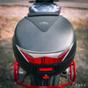 Zana Universal Top Box Moto 32 Litres ABS Plastic with Backrest Black (ZI-TB-024)