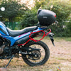 Zana Universal Top Box Moto 32 Litres ABS Plastic with Backrest Black (ZI-TB-024)