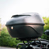 Zana Universal Top Box Rhino 36 Litres ABS Plastic with Backrest Black Grey (ZI-TB-025)