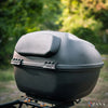 Zana Universal Top Box Rhino 36 Litres ABS Plastic with Backrest Black Grey (ZI-TB-025)