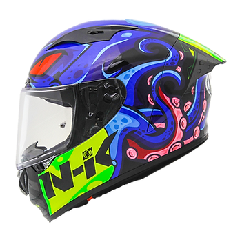 NHK GPR Tech Octopus Gloss Black Dark Blue Helmet