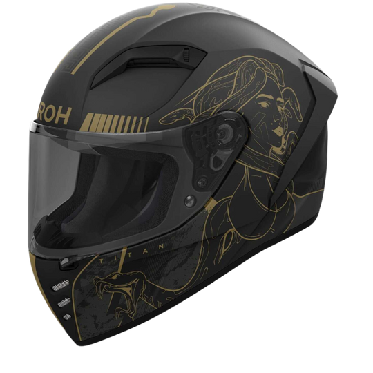 Airoh Connor Titan Black Gold Matt Helmet