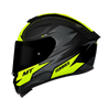 MT Hummer B Shine Gloss Black Fluro Yellow B3 Helmet