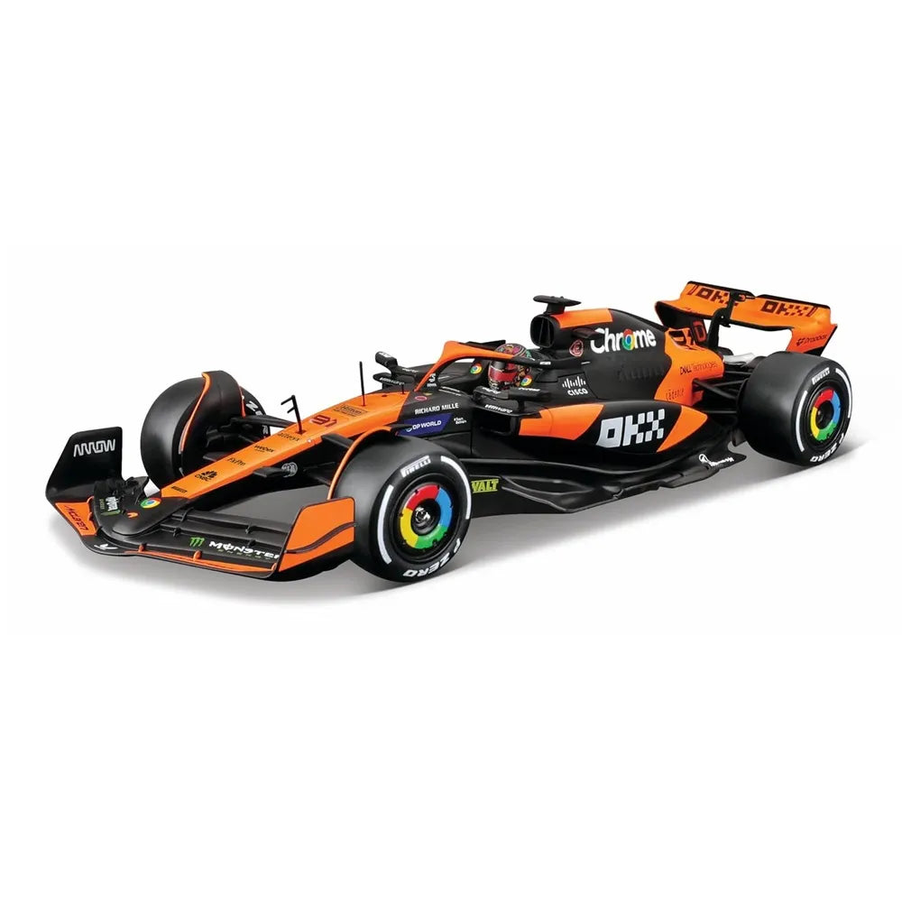 Bburago F1 McLaren MCL38 Miami Grand Prix 2024 #81 (Black Orange)
