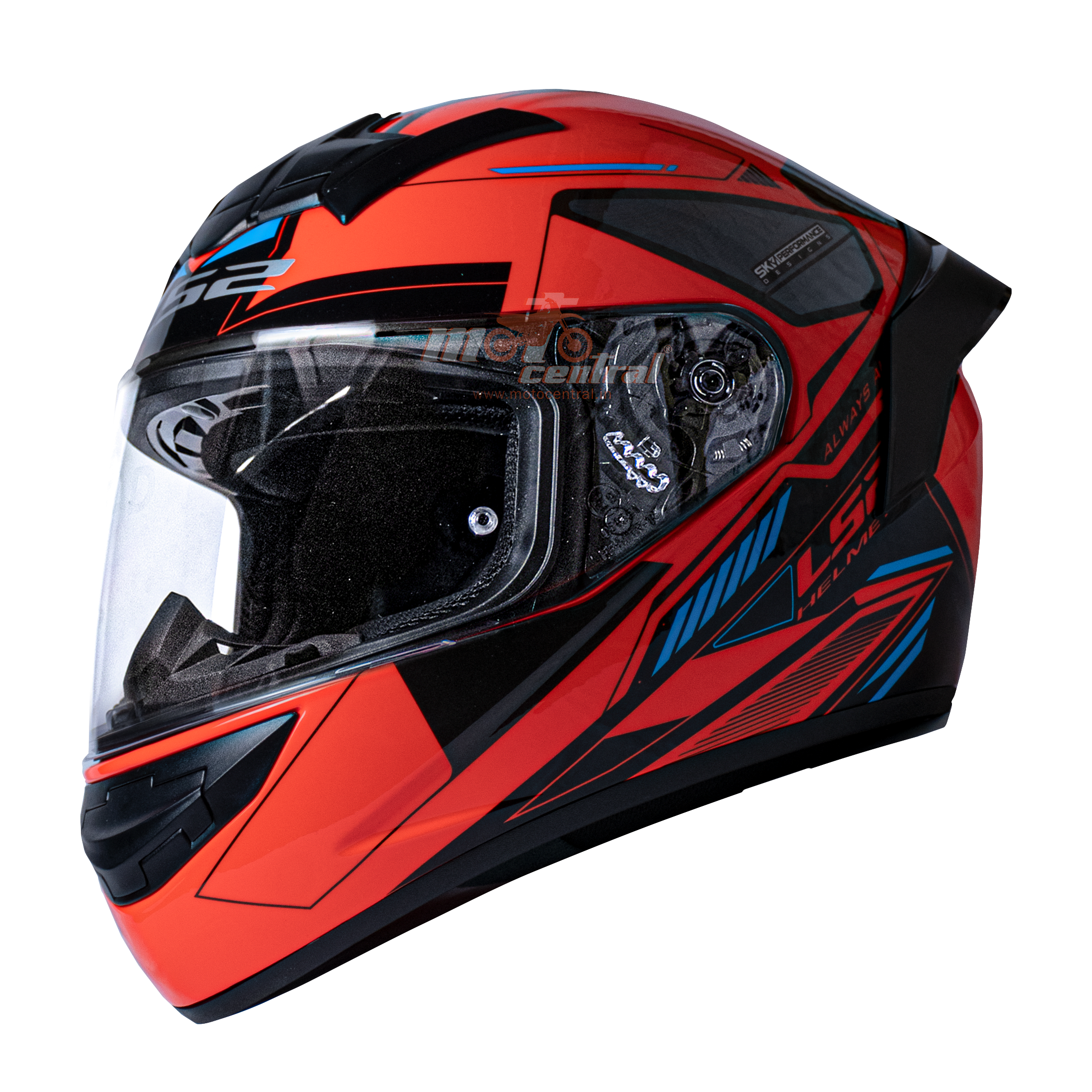 LS2 FF352 Betha Hi Viz Orange Gloss Helmet Moto Central