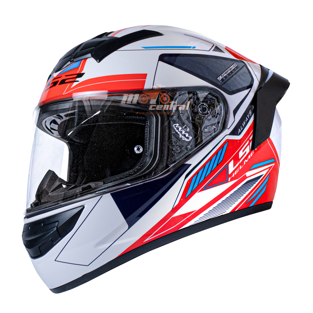 LS2 FF352 Betha White Red Gloss Helmet– Moto Central