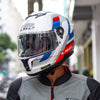 LS2 Stream II Vintage White Blue Red Gloss Helmet (D Ring)
