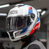 LS2 Stream II Vintage White Blue Red Gloss Helmet (D Ring)