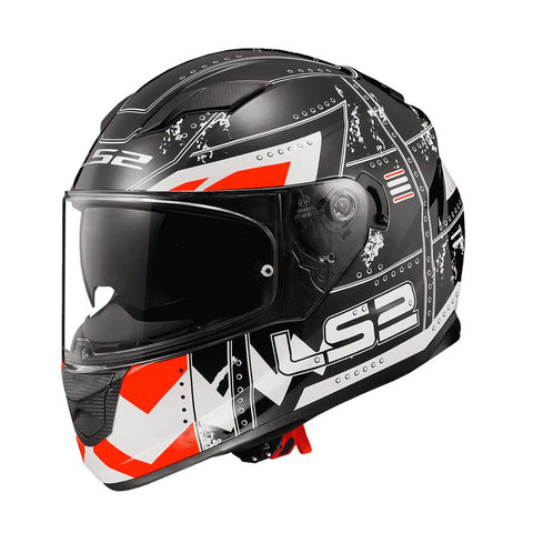 LS2 FF320 Stream Evo Max Black Orange Gloss Helmet (D Ring)