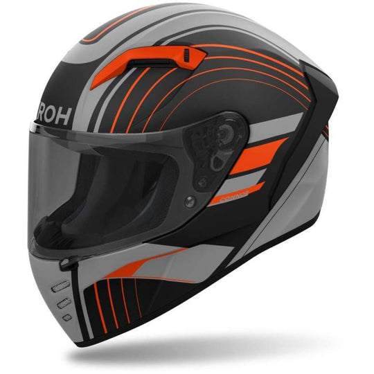 Airoh Connor Achieve Orange Black Grey Matt Helmet