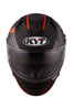 KYT NFR Logos Matt Black Red Helmet