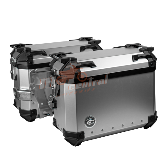 COOCASE Aluminum Side Panniers Set 28L X4 (Silver) (One Pair)