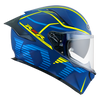 KYT R2R Pro Concept Matt Blue Yellow Helmet