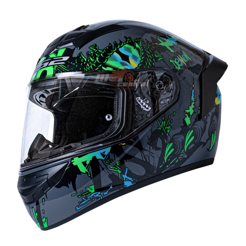 LS2 FF352 Demon Dark Grey Green Gloss Helmet