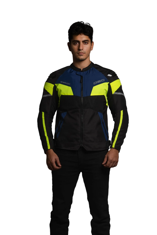 DSG Apex V2 Riding Jacket (Black Blue Yellow Fluo)