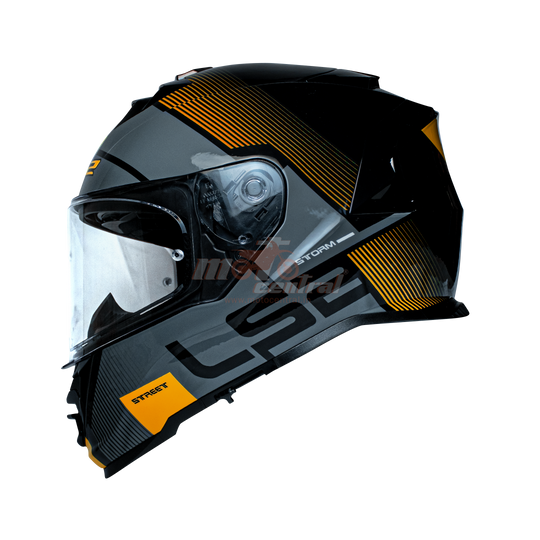 LS2 FF800 Storm II Epic Black Orange Gloss Helmet (D Ring)