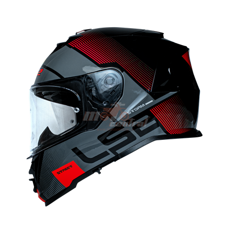 LS2 FF800 Storm II Epic Black Red Gloss Helmet (D Ring)