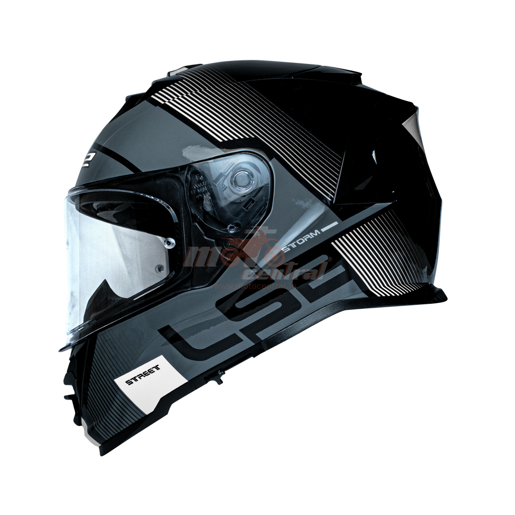 LS2 FF800 Storm II Epic Black White Gloss Helmet (D Ring)