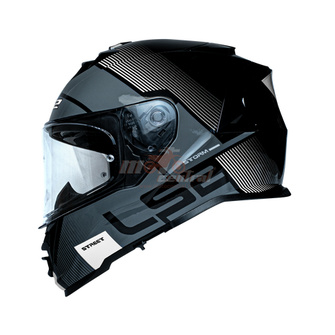 LS2 FF800 Storm II Epic Black White Gloss Helmet (D Ring)