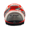 LS2 FF320 Stream Evo Letalis Grey Red White Gloss Helmet (D Ring)