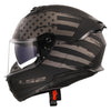 LS2 Stream II Flag Matt Black Grey Helmet (D Ring)