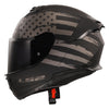 LS2 Stream II Flag Matt Black Grey Helmet (D Ring)