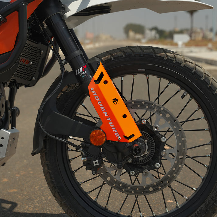 Moto Torque KTM Adventure 2025 390 250 X Fork Metal Protectors (Orange)