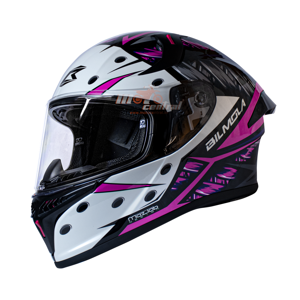 Bilmola Rapid RS Killer Gloss Black White Purple Helmet
