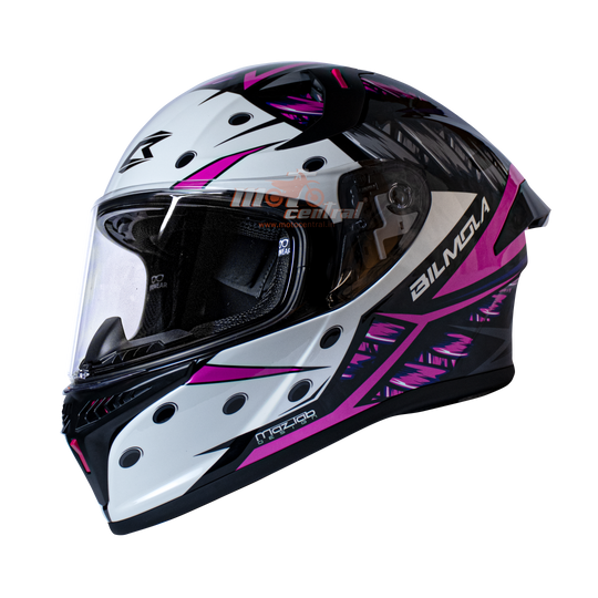 Bilmola Rapid RS Killer Gloss Black White Purple Helmet