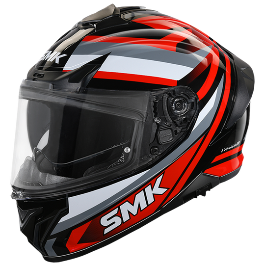 SMK Typhoon Freeride Gloss Black Red Grey (GL236) Helmet