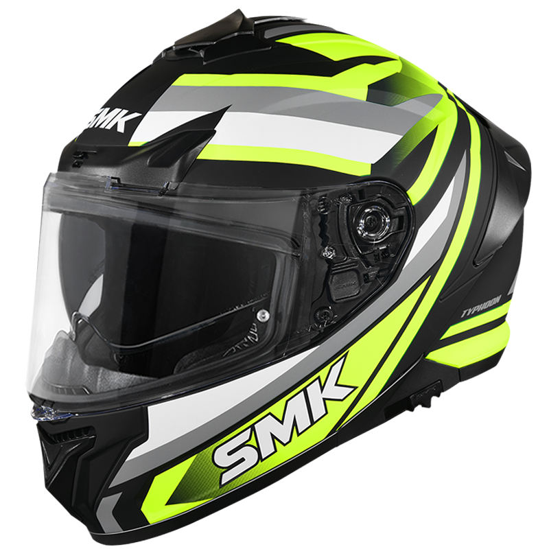 SMK Typhoon Freeride Gloss Black Yellow Grey (GL246) Helmet