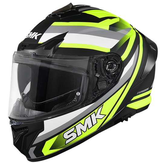 SMK Typhoon Freeride Gloss Black Yellow Grey (GL246) Helmet