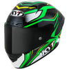 KYT NZ Race Carbon Stride Gloss Black Fluro Green Helmet