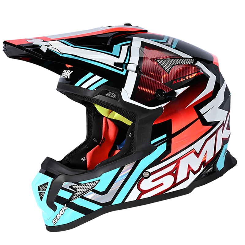 SMK Allterra XAces Black Blue Red Gloss (GL253) Helmet